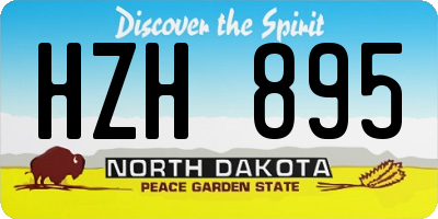 ND license plate HZH895