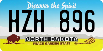 ND license plate HZH896