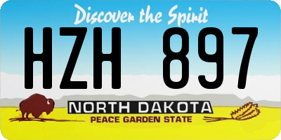 ND license plate HZH897