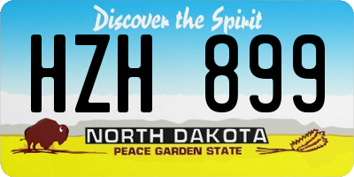 ND license plate HZH899