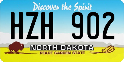 ND license plate HZH902