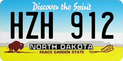 ND license plate HZH912