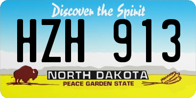 ND license plate HZH913