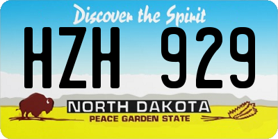 ND license plate HZH929