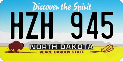 ND license plate HZH945