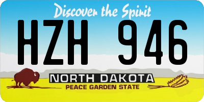 ND license plate HZH946