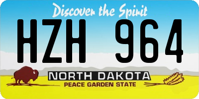 ND license plate HZH964