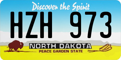 ND license plate HZH973