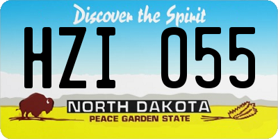 ND license plate HZI055