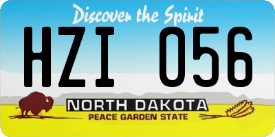 ND license plate HZI056