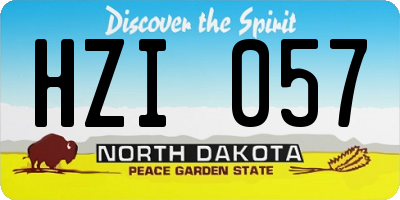 ND license plate HZI057