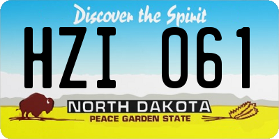 ND license plate HZI061