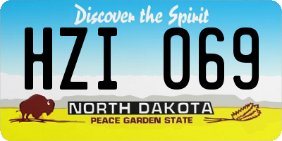 ND license plate HZI069