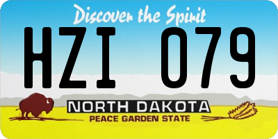 ND license plate HZI079
