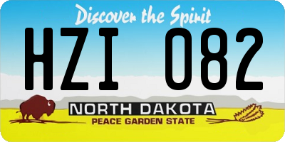 ND license plate HZI082