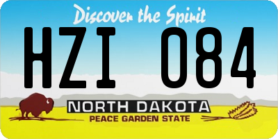 ND license plate HZI084