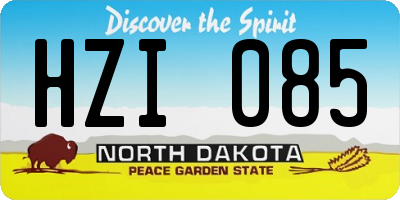 ND license plate HZI085