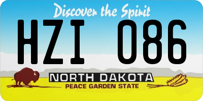 ND license plate HZI086