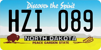 ND license plate HZI089