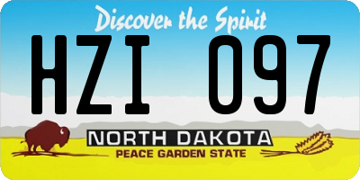 ND license plate HZI097