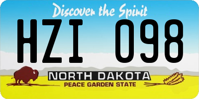 ND license plate HZI098
