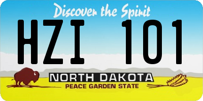 ND license plate HZI101