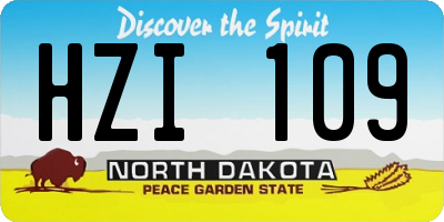 ND license plate HZI109