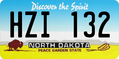 ND license plate HZI132