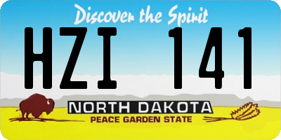ND license plate HZI141