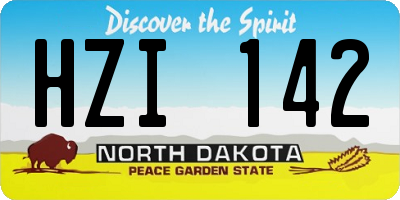 ND license plate HZI142