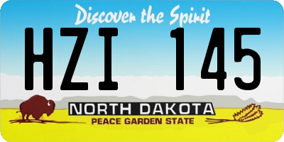 ND license plate HZI145