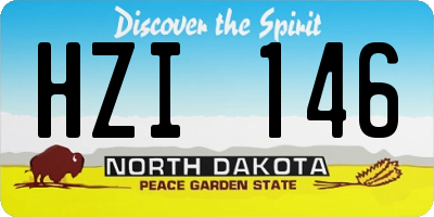 ND license plate HZI146