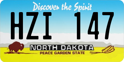 ND license plate HZI147