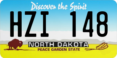 ND license plate HZI148