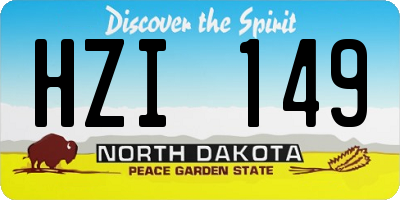 ND license plate HZI149