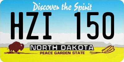ND license plate HZI150