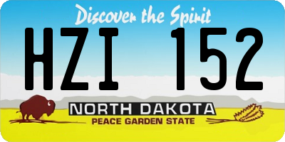 ND license plate HZI152