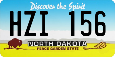 ND license plate HZI156