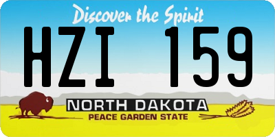 ND license plate HZI159