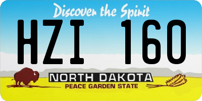 ND license plate HZI160