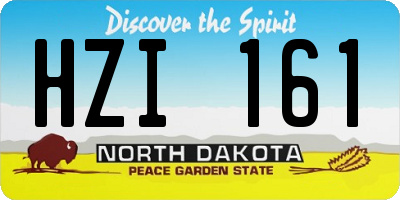 ND license plate HZI161