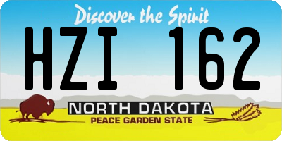 ND license plate HZI162