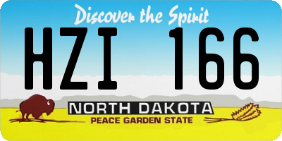 ND license plate HZI166