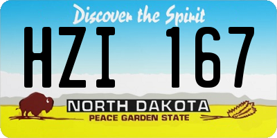 ND license plate HZI167