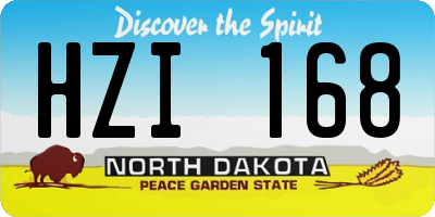 ND license plate HZI168