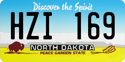 ND license plate HZI169