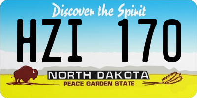 ND license plate HZI170