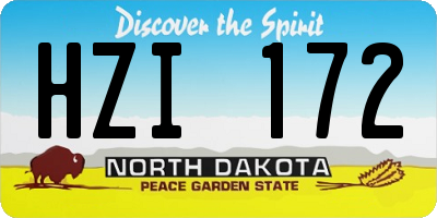 ND license plate HZI172