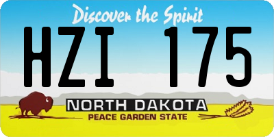 ND license plate HZI175