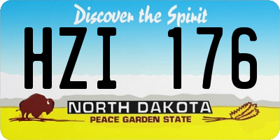 ND license plate HZI176